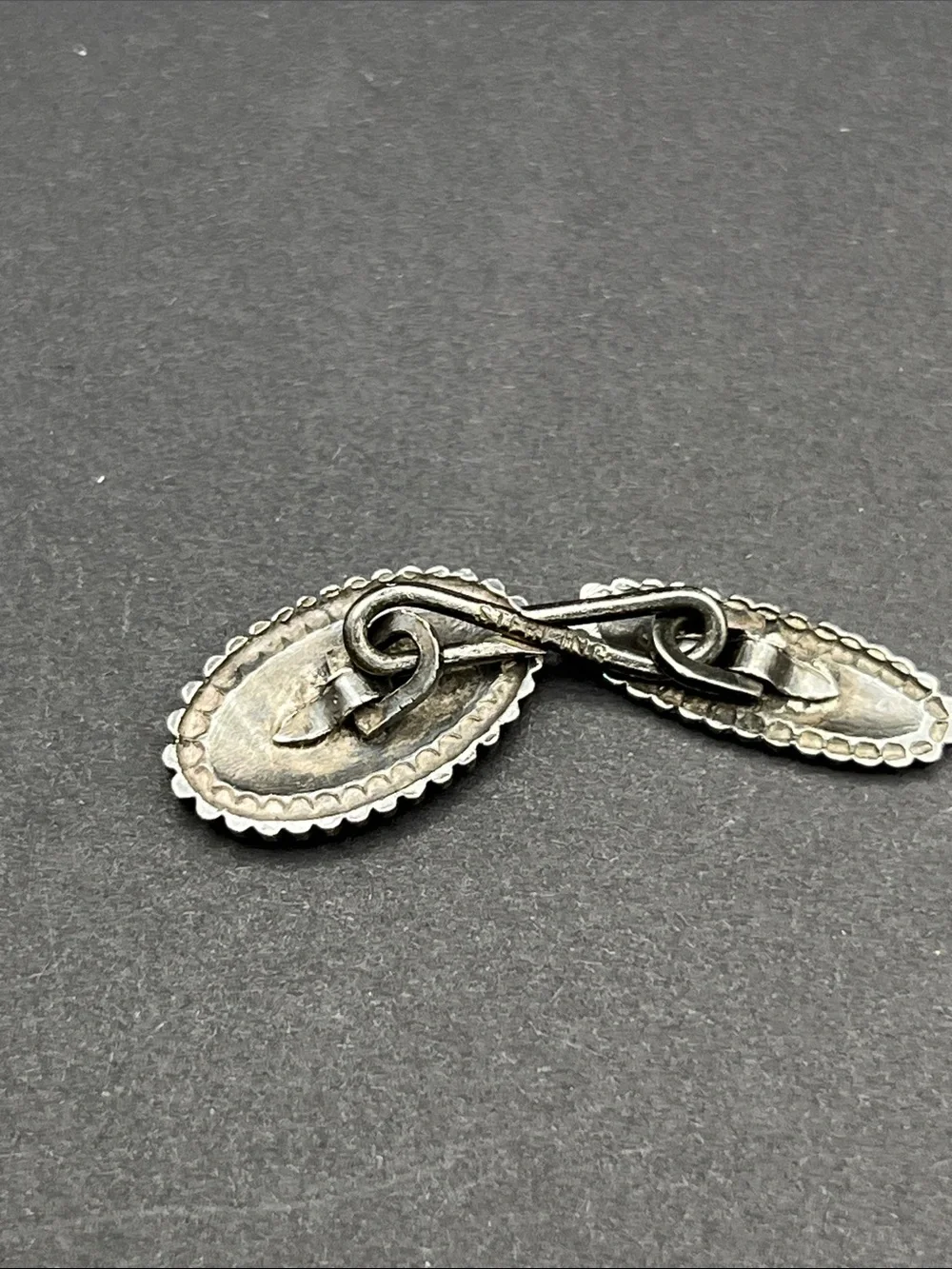 Vintage sterling silver enamel butterfly cufflinks marked Sterling and tested